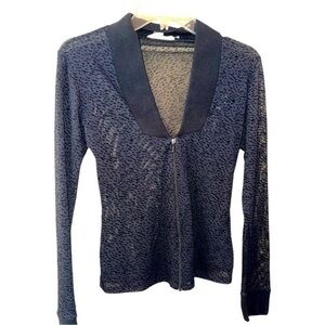 Rayure Paris Women’s Long Sleeve Vintage Sheer Jacket Top